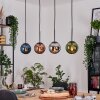 Gastor Hanglamp, Kogellampje, Hanglamp Blauw, Chroom, Groen, Koperkleurig, Rookkleurig, 4-lichts