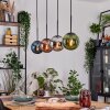 Gastor Hanglamp, Kogellampje, Hanglamp Blauw, Chroom, Groen, Koperkleurig, Rookkleurig, 4-lichts