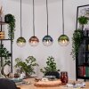 Gastor Hanglamp, Kogellampje, Hanglamp Blauw, Groen, Duidelijk, Koperkleurig, 4-lichts