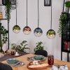 Gastor Hanglamp, Kogellampje, Hanglamp Blauw, Groen, Duidelijk, Koperkleurig, 4-lichts