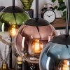 Gastor Hanglamp, Kogellampje, Hanglamp Blauw, Groen, Duidelijk, Koperkleurig, 4-lichts