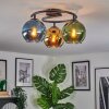 Koyoto Plafondlamp, Kogellampje 37 cm Blauw, Goud, Groen, 3-lichts