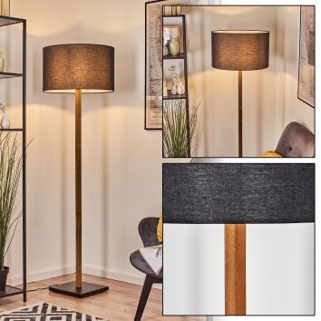 Flemming Staande lamp Natuurlijke kleuren, Zwart, 1-licht
