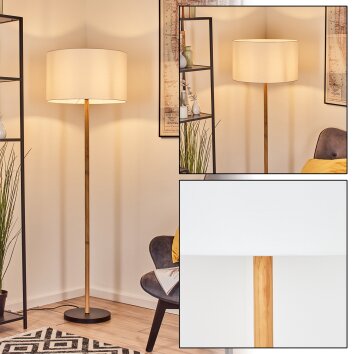 Flemming Staande lamp Natuurlijke kleuren, Zwart, 1-licht