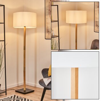 Flemming Staande lamp Natuurlijke kleuren, Zwart, 1-licht