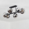 Ripoll Plafondlamp, Kogellampje Chroom, Duidelijk, Rookkleurig, 6-lichts