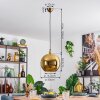 Koyoto Hanglamp, Kogellampje, Hanglamp Goud, 1-licht