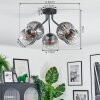 Koyoto Plafondlamp, Kogellampje 52 cm Duidelijk, Rookkleurig, 5-lichts