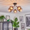 Koyoto Plafondlamp, Kogellampje 52 cm Duidelijk, Rookkleurig, 5-lichts