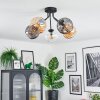Koyoto Plafondlamp, Kogellampje 52 cm Amber, Duidelijk, Rookkleurig, 5-lichts