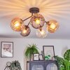 Koyoto Plafondlamp, Kogellampje 52 cm Amber, Duidelijk, Rookkleurig, 5-lichts