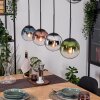 Gastor Hanglamp, Kogellampje, Hanglamp Blauw, Chroom, Groen, Duidelijk, Koperkleurig, Rookkleurig, 4-lichts