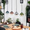 Gastor Hanglamp, Kogellampje, Hanglamp Blauw, Chroom, Groen, Duidelijk, Koperkleurig, Rookkleurig, 4-lichts