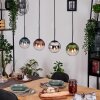 Gastor Hanglamp, Kogellampje, Hanglamp Blauw, Chroom, Groen, Duidelijk, Koperkleurig, Rookkleurig, 4-lichts