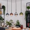 Gastor Hanglamp, Kogellampje, Hanglamp Blauw, Chroom, Groen, Duidelijk, Koperkleurig, Rookkleurig, 4-lichts