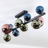 Chehalis Plafondlamp, Kogellampje Blauw, Groen, Koperkleurig, 10-lichts