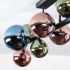 Chehalis Plafondlamp, Kogellampje Blauw, Groen, Koperkleurig, 10-lichts