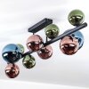 Chehalis Plafondlamp, Kogellampje Blauw, Groen, Koperkleurig, 10-lichts