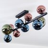 Chehalis Plafondlamp, Kogellampje Blauw, Groen, Koperkleurig, 10-lichts