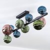 Chehalis Plafondlamp, Kogellampje Blauw, Groen, Koperkleurig, 10-lichts