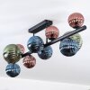 Chehalis Plafondlamp, Kogellampje Blauw, Groen, Koperkleurig, 10-lichts