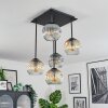 Ripoll Plafondlamp, Kogellampje Amber, Duidelijk, Rookkleurig, 5-lichts