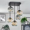 Ripoll Plafondlamp, Kogellampje Amber, Duidelijk, Rookkleurig, 5-lichts