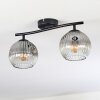 Ripoll Plafondlamp, Kogellampje Duidelijk, Rookkleurig, 2-lichts