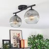 Ripoll Plafondlamp, Kogellampje Duidelijk, Rookkleurig, 2-lichts