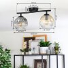 Ripoll Plafondlamp, Kogellampje Amber, Duidelijk, Rookkleurig, 2-lichts