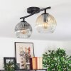 Ripoll Plafondlamp, Kogellampje Amber, Duidelijk, Rookkleurig, 2-lichts