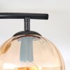 Koyoto Plafondlamp, Kogellampje Amber, Duidelijk, Rookkleurig, 2-lichts