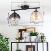Koyoto Plafondlamp, Kogellampje Amber, Duidelijk, Rookkleurig, 2-lichts
