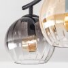 Koyoto Plafondlamp, Kogellampje Amber, Duidelijk, Rookkleurig, 2-lichts