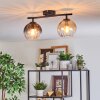 Koyoto Plafondlamp, Kogellampje Amber, Duidelijk, Rookkleurig, 2-lichts