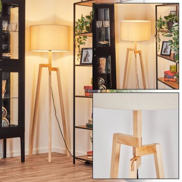 Flemming Staande lamp Natuurlijke kleuren, Zwart, 1-licht
