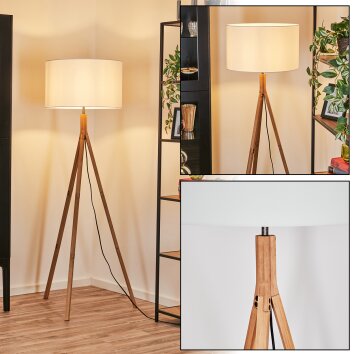 Flemming Staande lamp Natuurlijke kleuren, Nikkel mat, 1-licht