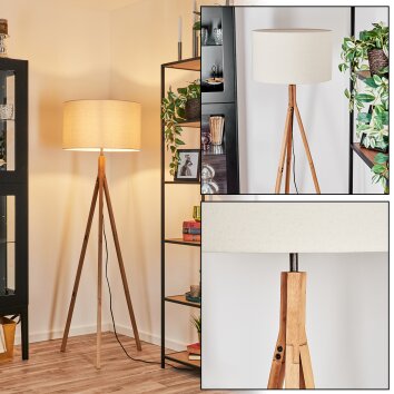 Flemming Staande lamp Natuurlijke kleuren, Nikkel mat, 1-licht