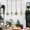 Gastor Hanglamp, Kogellampje, Hanglamp Amber, Duidelijk, Rookkleurig, 4-lichts