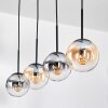 Gastor Hanglamp, Kogellampje, Hanglamp Amber, Duidelijk, Rookkleurig, 4-lichts