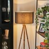 Flemming Staande lamp Hout donker, Zwart, 1-licht