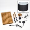 Flemming Staande lamp Hout donker, Zwart, 1-licht