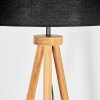Flemming Staande lamp Hout donker, Zwart, 1-licht