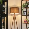 Flemming Staande lamp Hout donker, Zwart, 1-licht