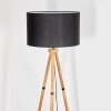 Flemming Staande lamp Hout donker, Zwart, 1-licht