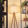 Flemming Staande lamp Hout donker, Zwart, 1-licht