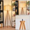Flemming Staande lamp Hout donker, Zwart, 1-licht