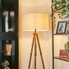 Flemming Staande lamp Hout donker, Zwart, 1-licht