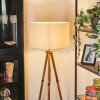 Flemming Staande lamp Hout donker, Zwart, 1-licht