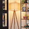 Flemming Staande lamp Hout donker, Zwart, 1-licht